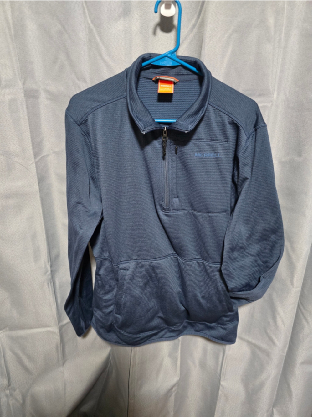 Men's Merrell Zip Up Sweater Size L Blue